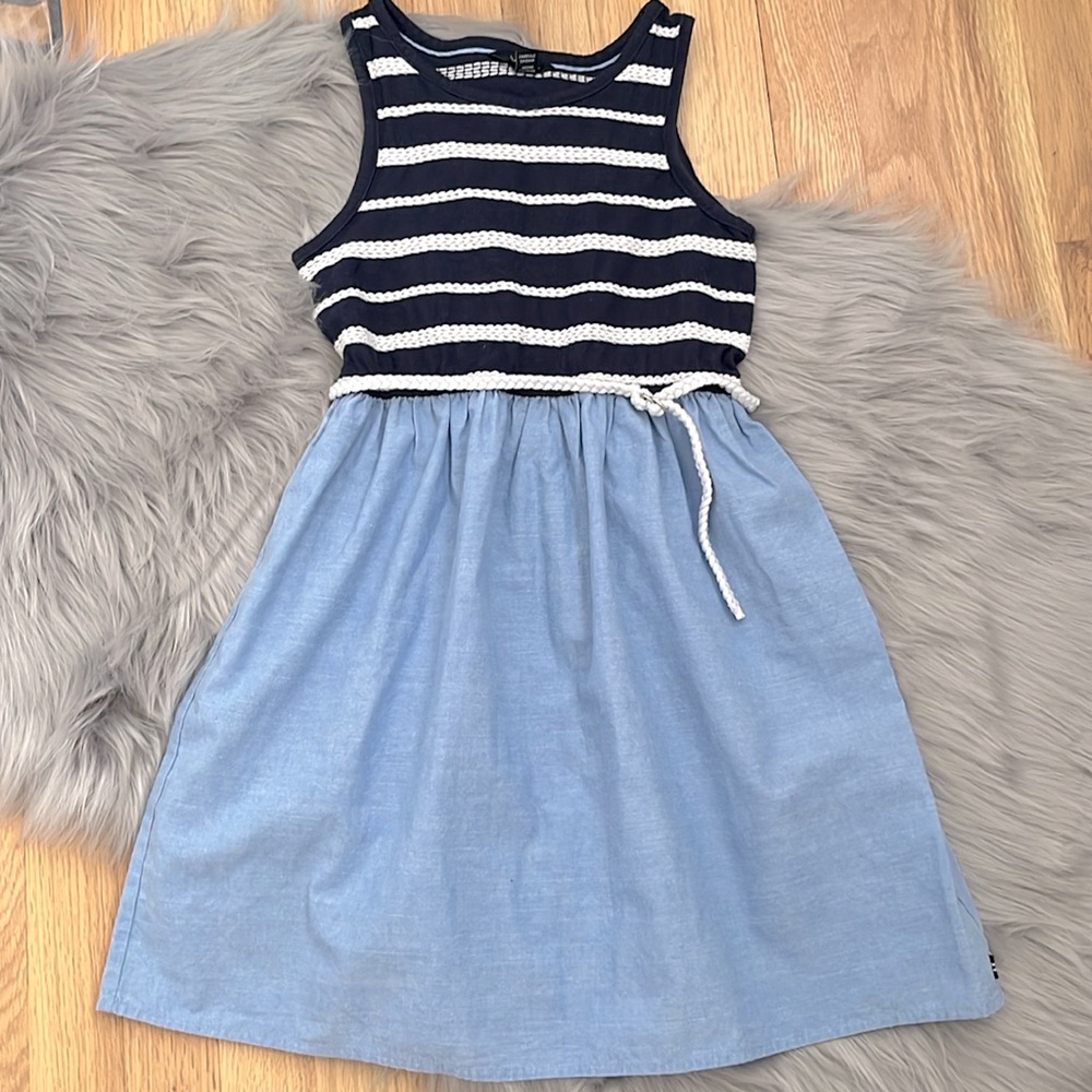 Nautica Blue and White Casual Dress